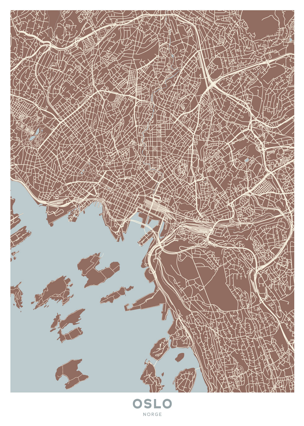 Oslo Kort Af Illux