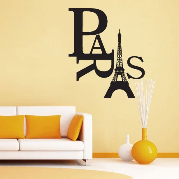 Paris Med Eiffeltårnet Wallsticker