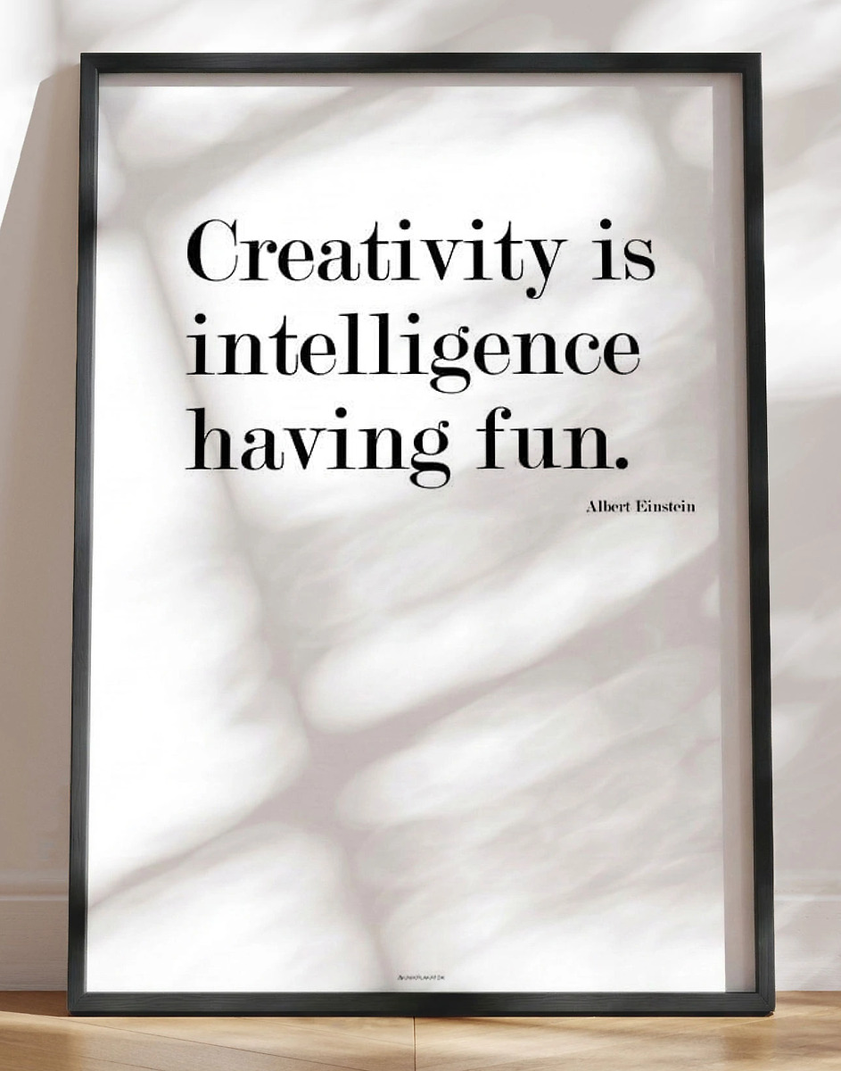 Plakat Med Einstein Citat