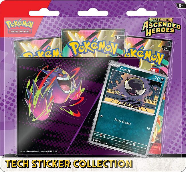 Pokemon Ascended Heroes Tech Sticker Blister: Gastly