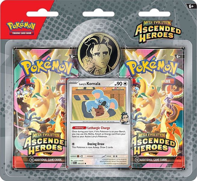 Pokemon Ascended Heroes  -pack Blister: Larry   Komala