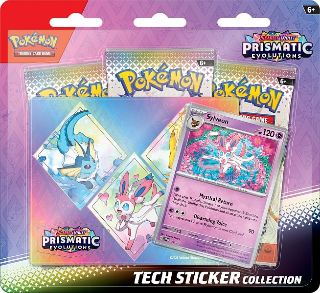 Pokemon Blister Pack Scarlet   Violet: Prismatic Evolutions Tech Sticker Collection Blister: Sylveon    Boosters