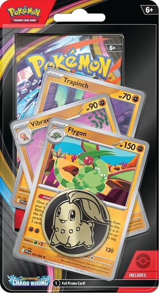 Pokemon Blister Pack  -pack Premium Checklane Blister:   Mega Evolution: Chaos Rising Booster Pakke   Flygon Line Promos     195 184 Nt