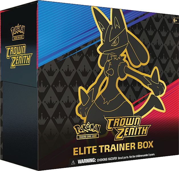 Pokemon Crown Zenith Elite Trainer Box  Lucario  Turneringsboks For Begyndere  10 Boosters