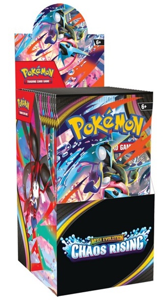 Pokemon Half-size Display  Halv Booster Box Sealed  Me04 Mega Evolution: Chaos Rising 18 Boosters