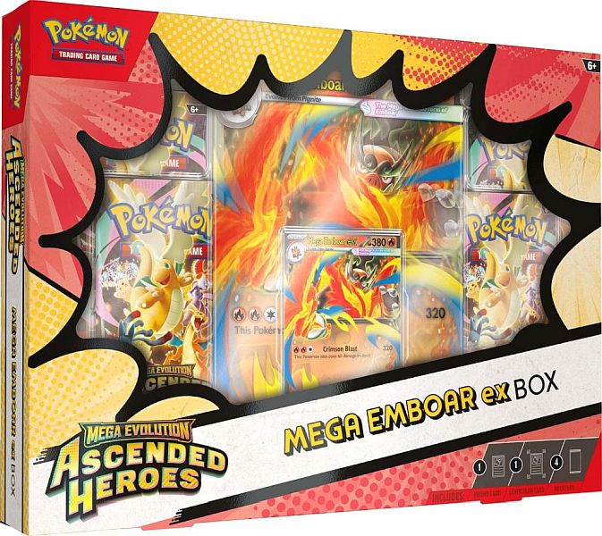 Pokemon Me02   Ascended Heroes: Mega Emboar Ex Box