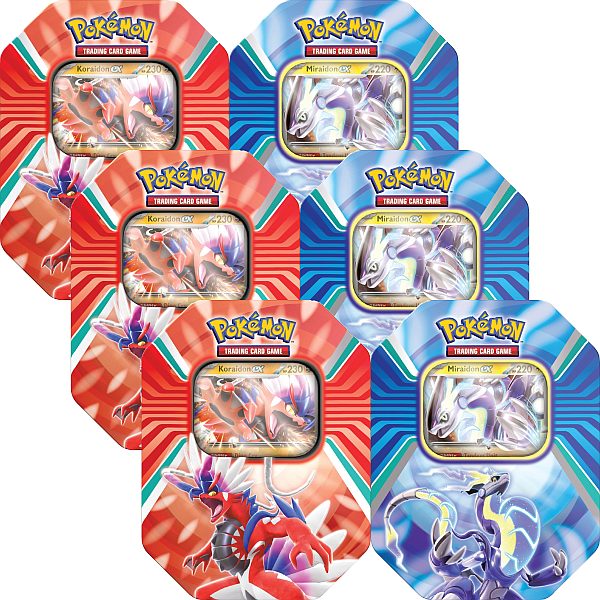 Pokemon Paldea Legends Tins Case  Koraidon   Miraidon