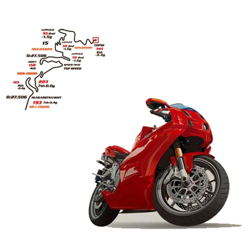 Racer Motorcykel Wallsticker  70x50cm
