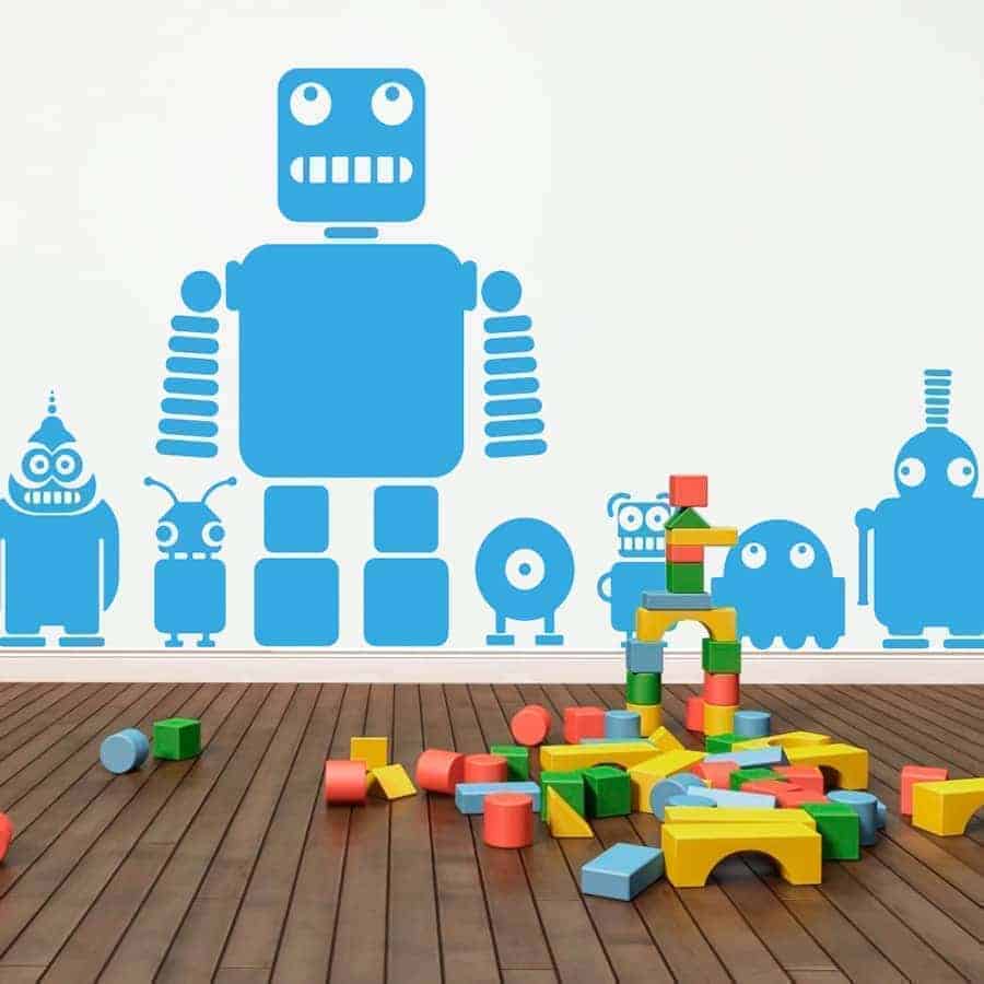 10 Robotter Wallsticker