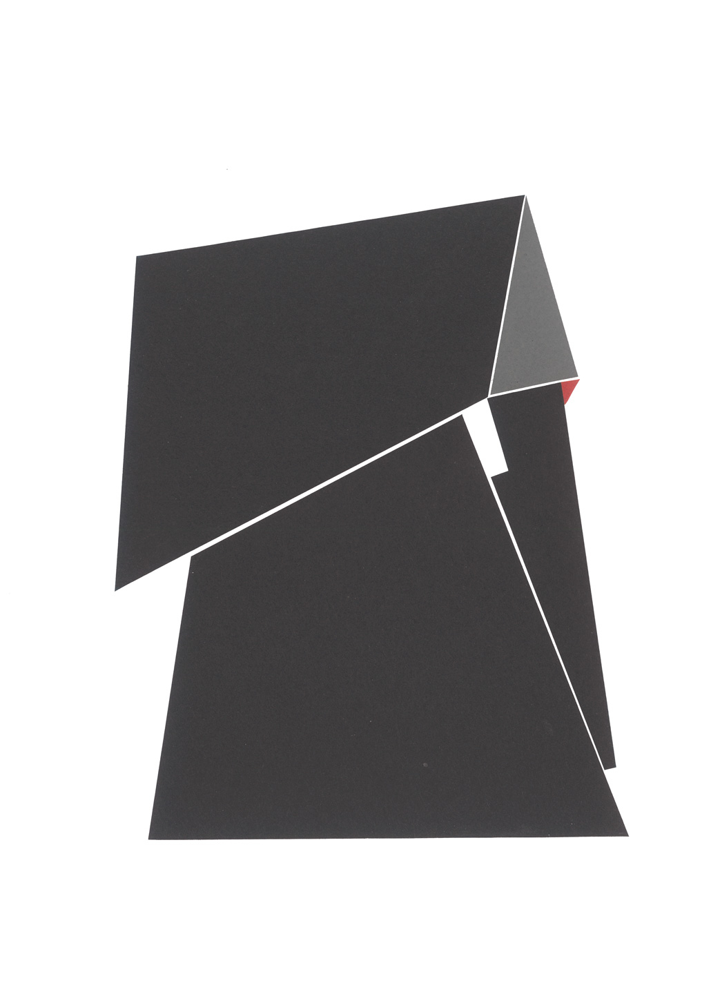 Rød Plet Af Paperart