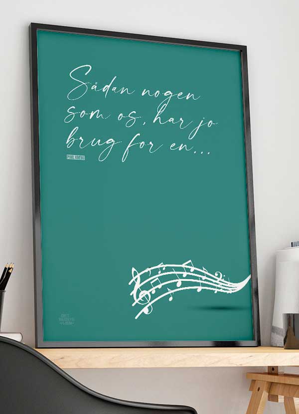 Sådan Nogen Som Os Poul Krebs-plakat Med Noder 21   29    A4  Kr  199 -