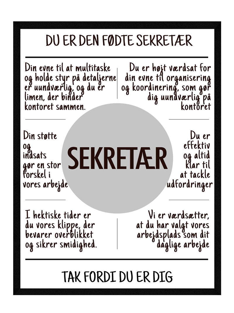 Sekretær Plakat