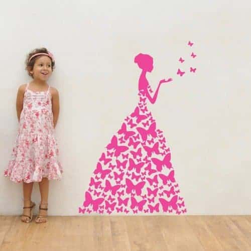 Sommerfugle Dame Wallsticker