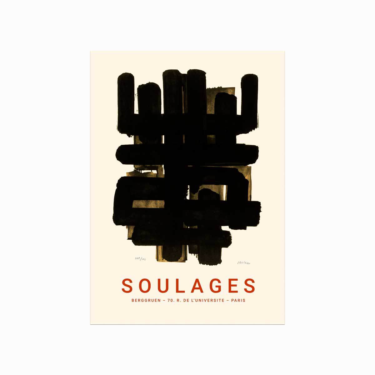 Soulages Plakat  Berggruen  Paris