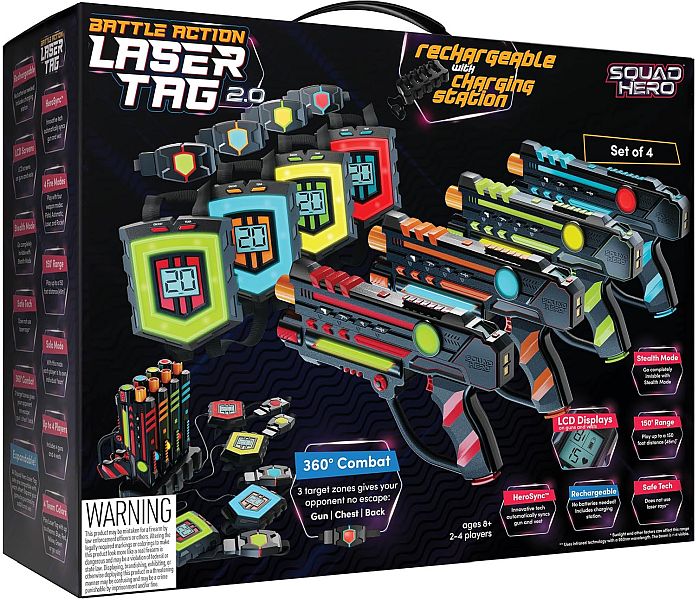 Squad Hero Laser Tag: Battle Action     Set Of   With Charging Station