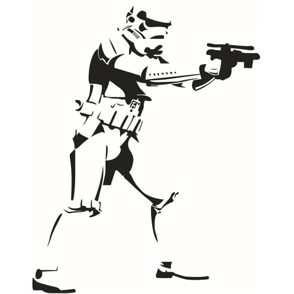 Stormtrooper Wallsticker  Flot Star Wars Wallsticker  46x58cm