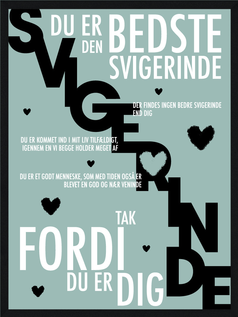 Svigerinde Plakat Personlig Plakat