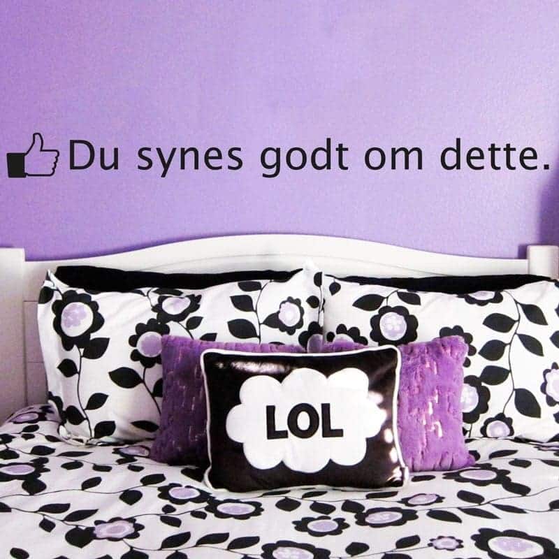 Synes Godt Om Wallsticker