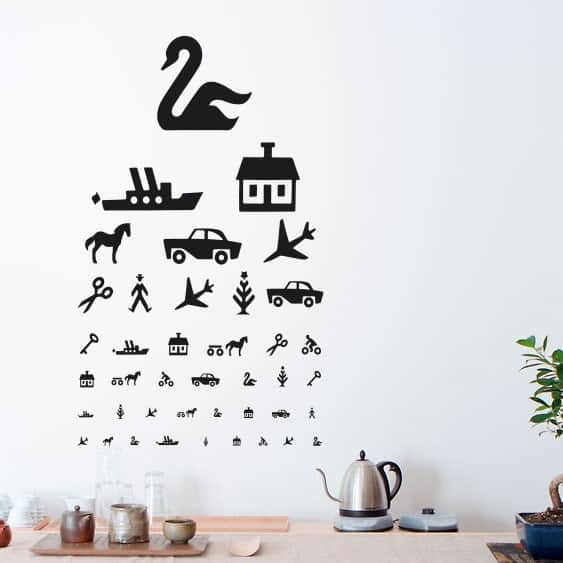 Synstavle Wallsticker