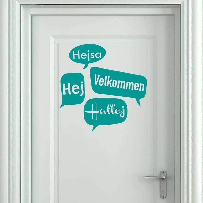 Talebobler Hej Wallsticker
