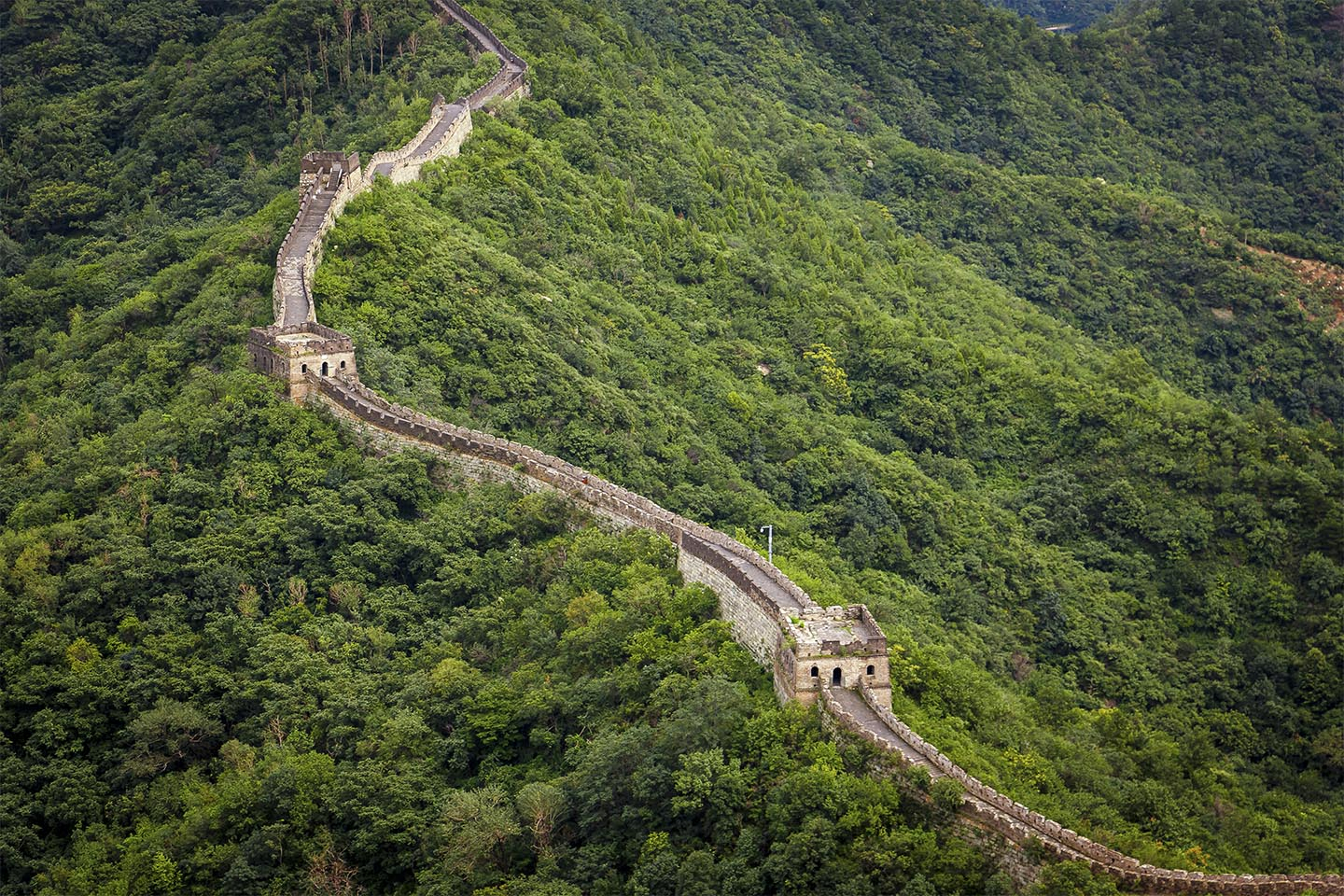 The Great Wall Of China Cutting Through The Landscape Af Rasmus Gundorff Sæderup