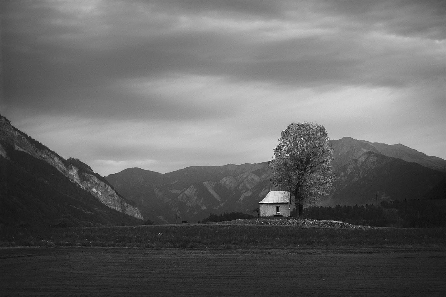 The Lonely House And Tree Af Rasmus Gundorff Sæderup