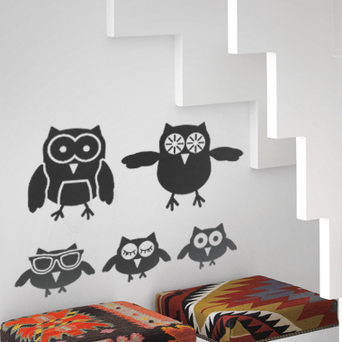 The Owls Wallsticker Af Alan Smithee  40x26 Cm