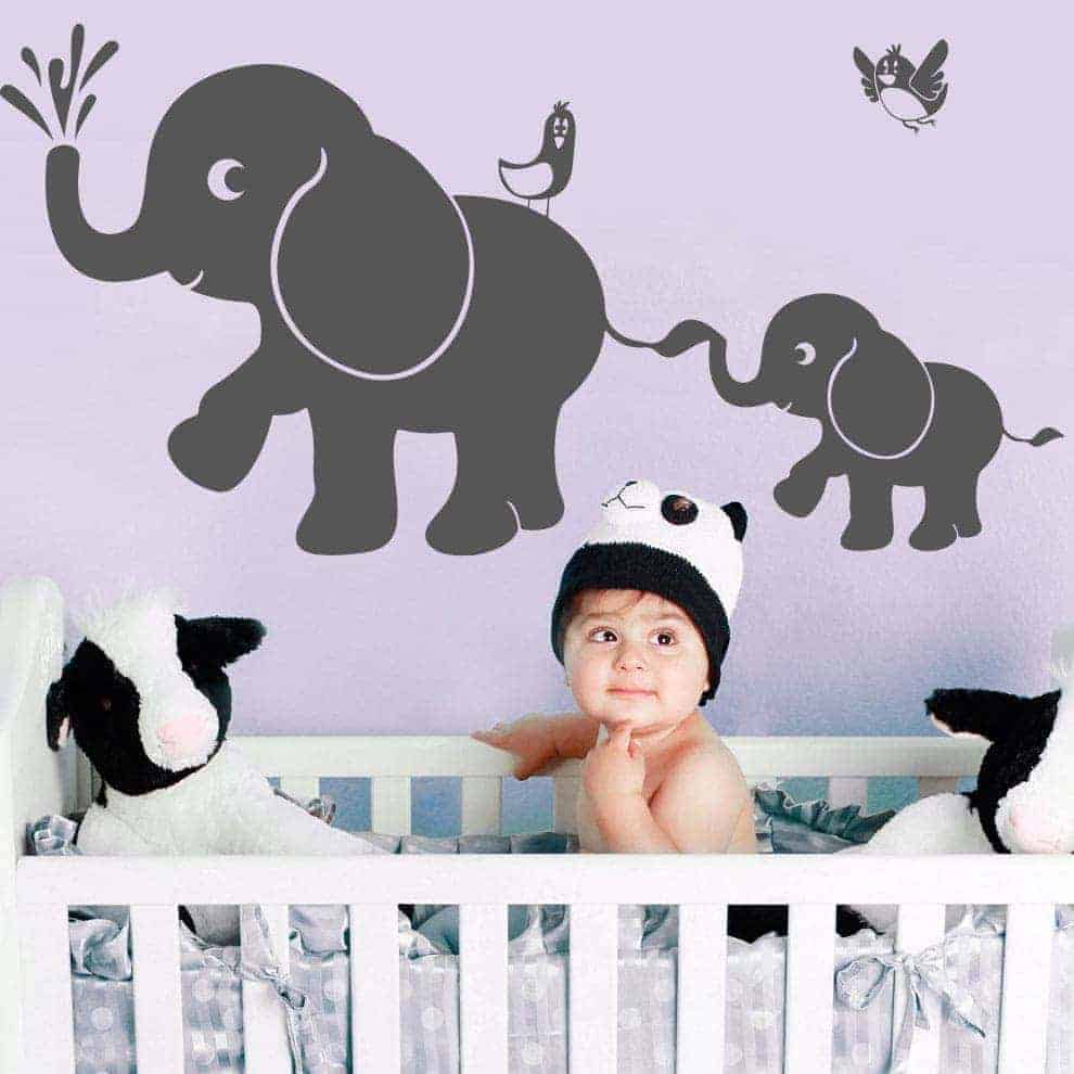 To Elefanter Wallsticker