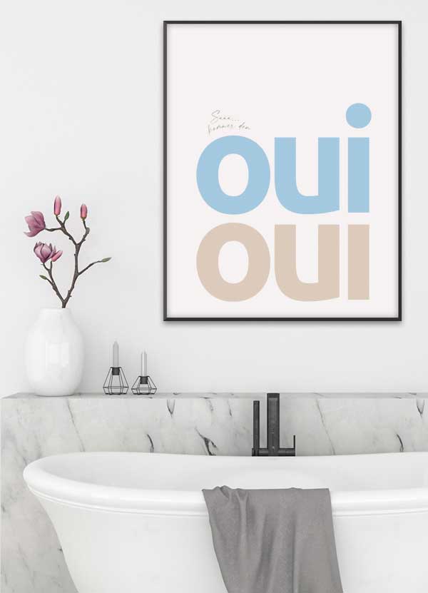 Toiletplakaten Oui Oui 21   29    A4  Kr  199 -