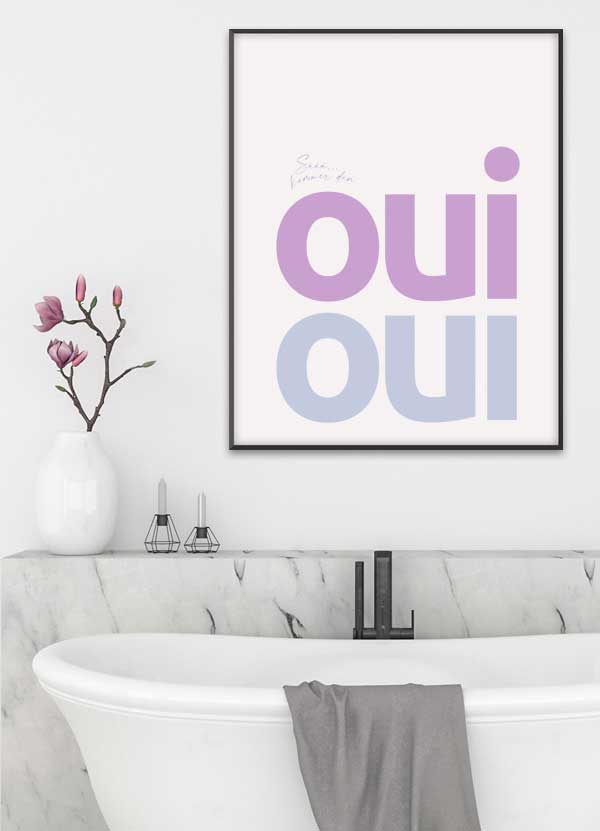 Toiletplakaten Oui Oui 21   29    A4  Kr  199 -