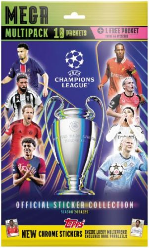 Topps Fodbold-stickers Klisterm 195 166 Rker: Champions League 2024 2025 Mega Multipack  10   Boosters