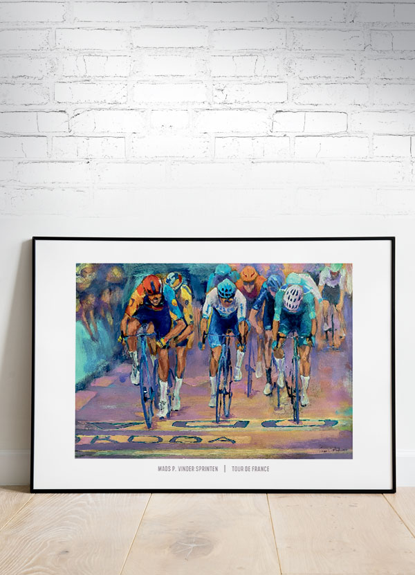 Tour De France-plakat Mads   Vinder Sprinten 29     21 Cm  A4  Kr  199 -