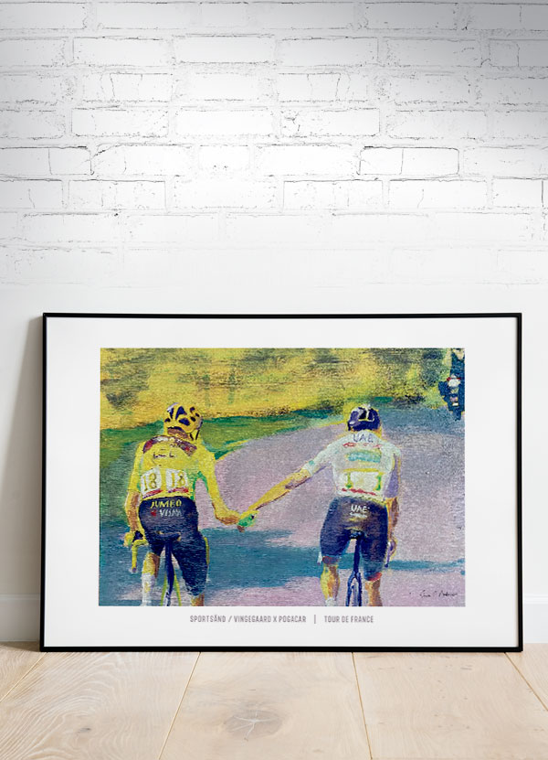 Tour De France-plakat Sportsånd Vingegaard   Pogacar 29     21 Cm  A4  Kr  199 -