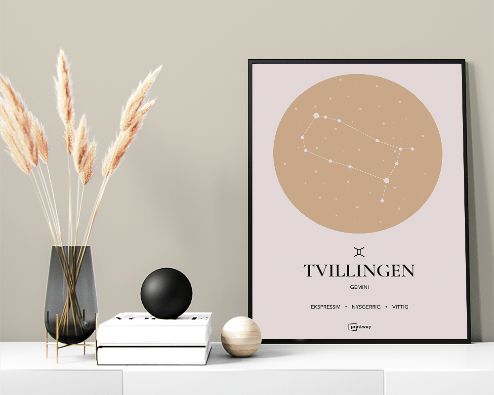 Tvillingen Stjernetegn Plakat