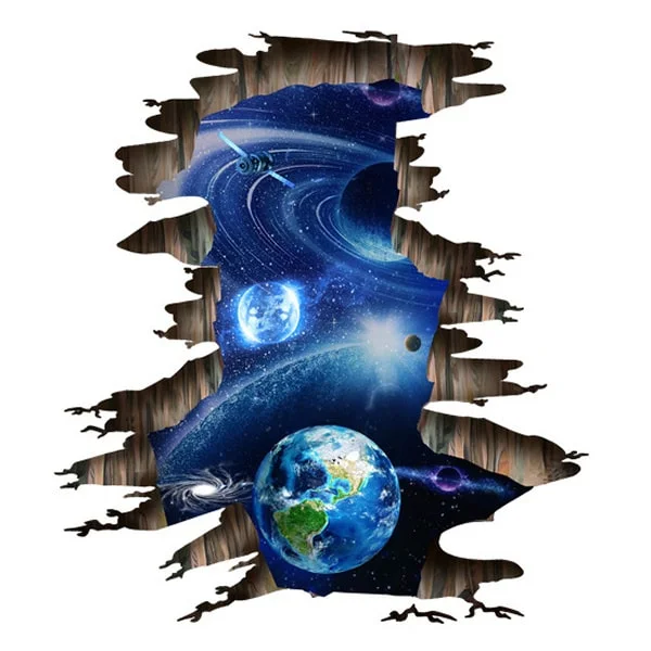 Universet Floorsticker Wallsticker  Flot Udsigt Til Jorden Mm