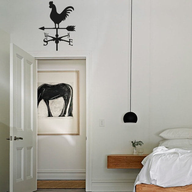 Vejrhane Wallsticker