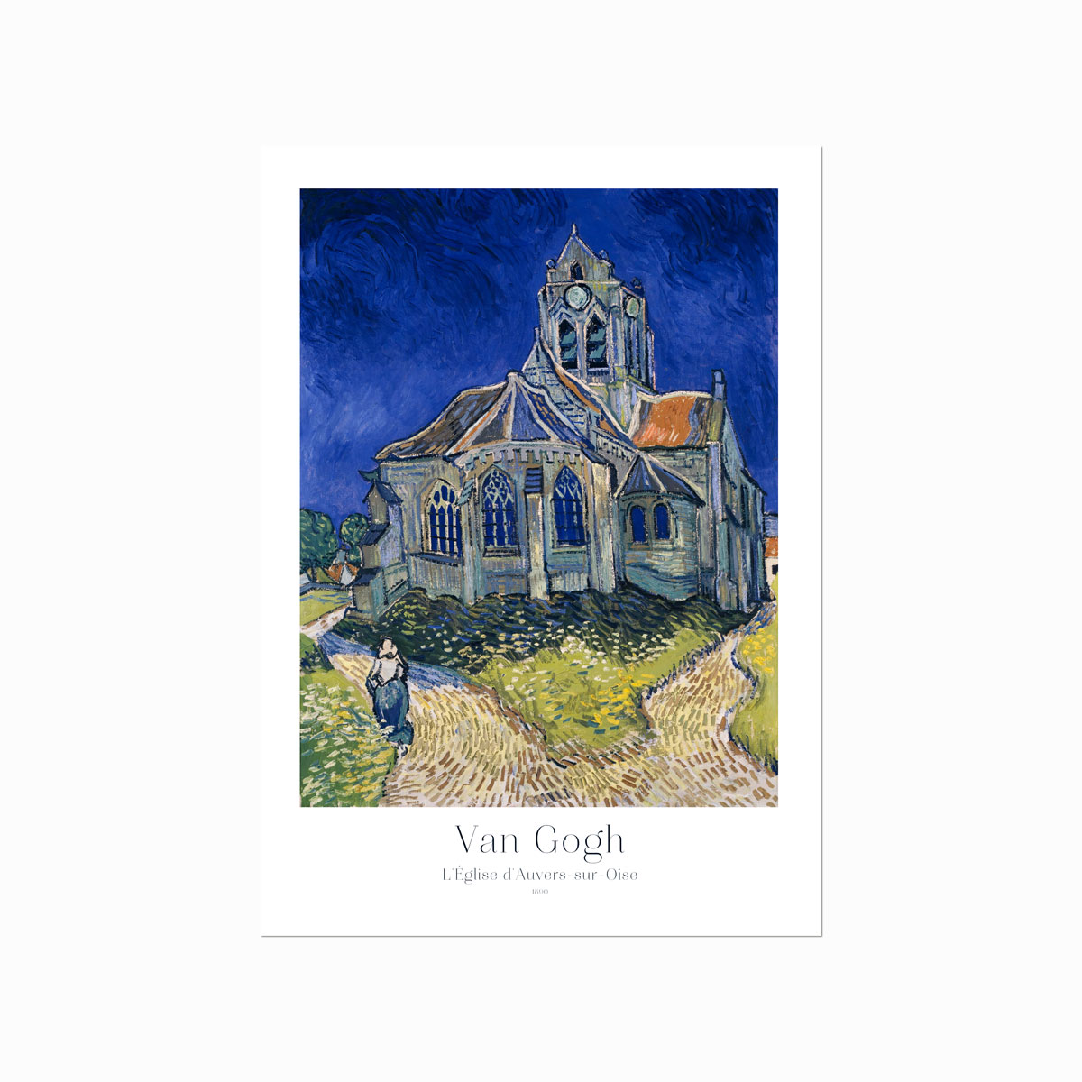 Vincent Van Gogh Plakat    église   Auvers-sur-oise