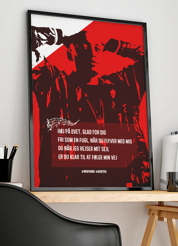 Wafande Plakat Uartig 21   29    A4  Kr  199 -