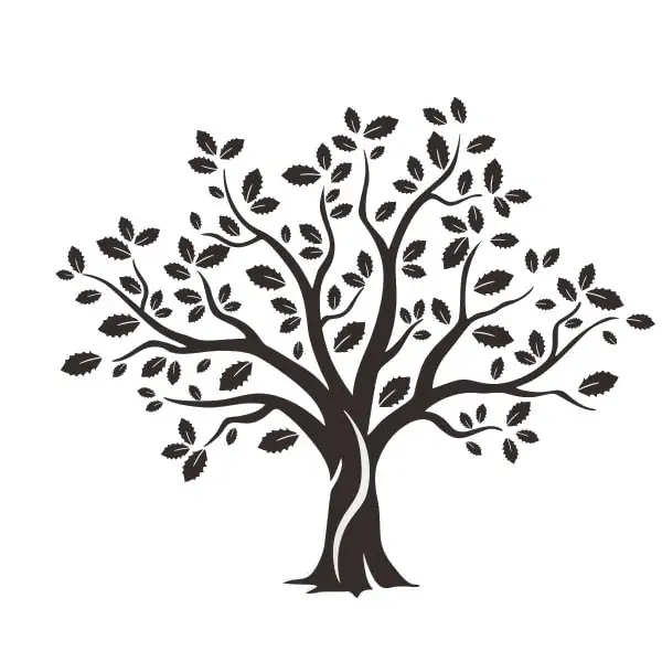 Wallsticker Med Et Stort Flot Træ  57x59cm