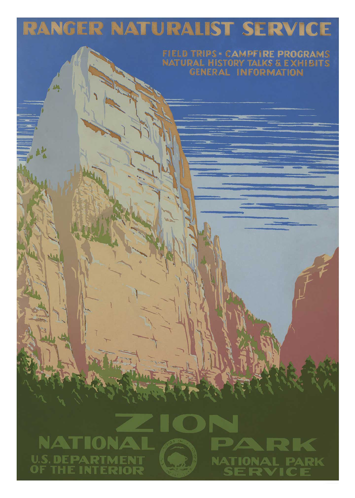 Zion National Park Af Vintage Vista Designs