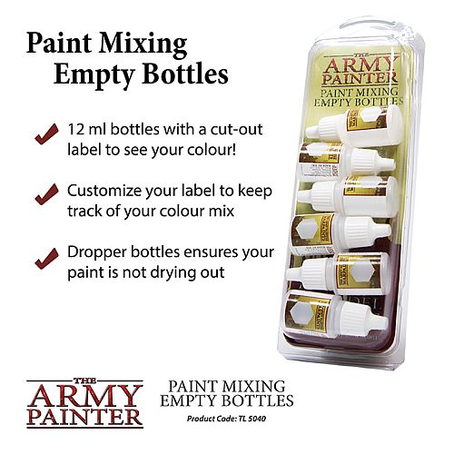 Army Painter Paint Mixing Empty Bottles Tl5040