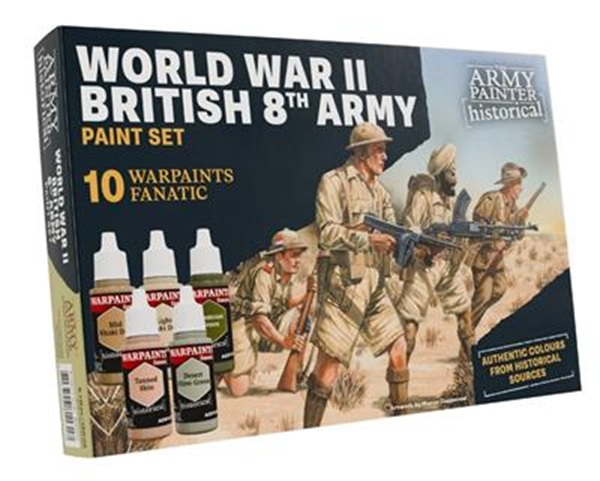 Army Painter Warpaints Historical  Warpaints Fanatic : World War Ii British 8th Army Paint Set Wp8113p