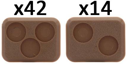 Baser Flames Of War Small Bases  With Figure Holes