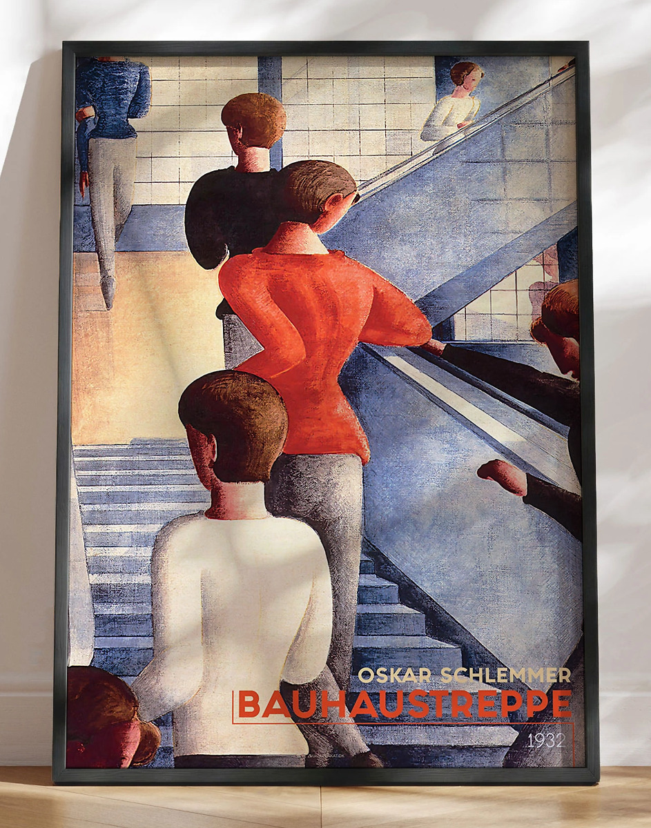 Bauhaus Plakat Oskar Schlemmer Bauhaustreppe
