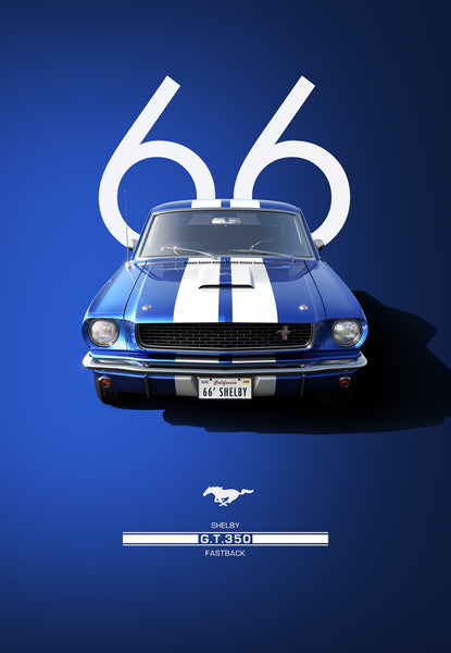 Bil Plakat 122 Shelby Gt350  1966