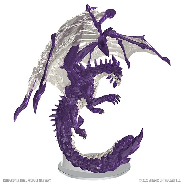 Fantasy Miniatures Icons Of The Realms: Adult Amethyst Dragon  Wzk96319