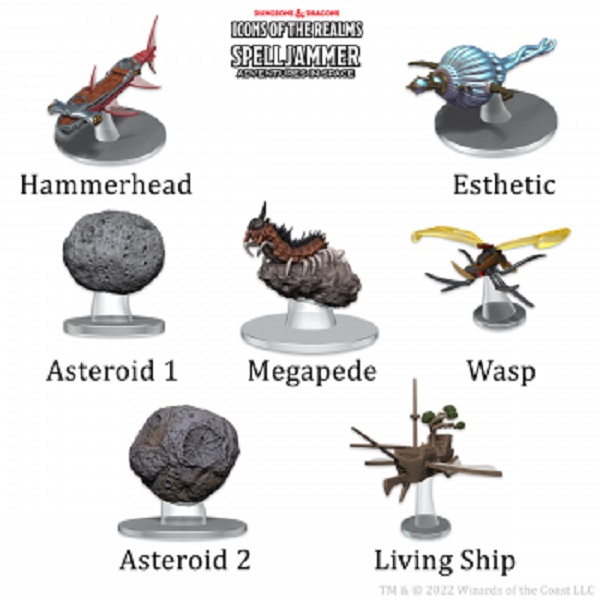 Fantasy Miniatures Icons Of The Realms: Ship Scale Asteroid Encounters  Wzk96181