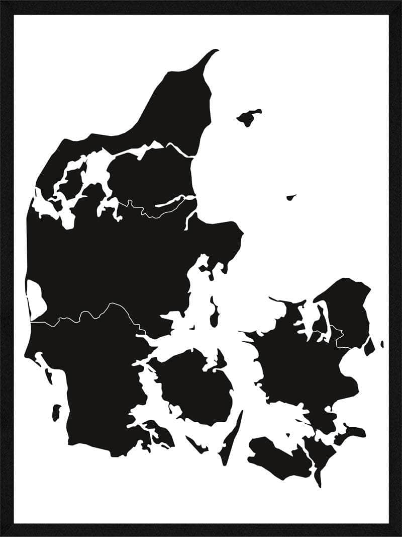 Danmarkskort Plakat