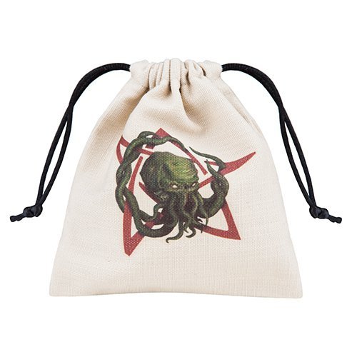 Dice Bag Call Of Cthulhu: Beige Back    Head Of Mighty Cthulhu  Terningepose  Qws-bcth104