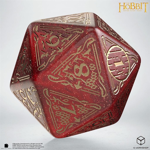 Dice 20 Sidet  D20  Terning The Hobbit Tcg: Jumbo Dice Ember  Spindown   -workshop